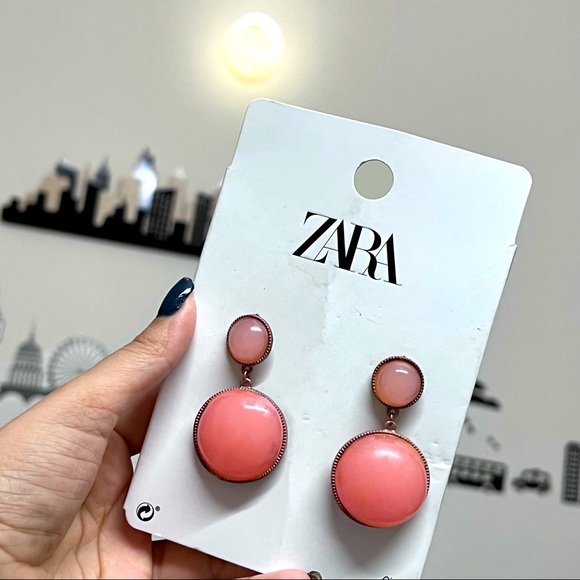 Zara Jewelry - Gum ball drops / two toned pink earrings with rose gold details